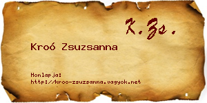 Kroó Zsuzsanna névjegykártya