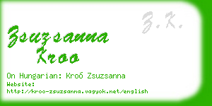 zsuzsanna kroo business card